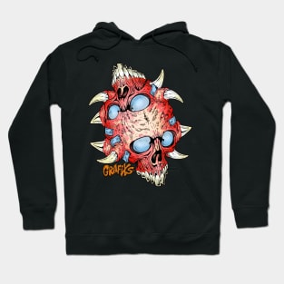 Double Pull Skull by Grafixs© Hoodie